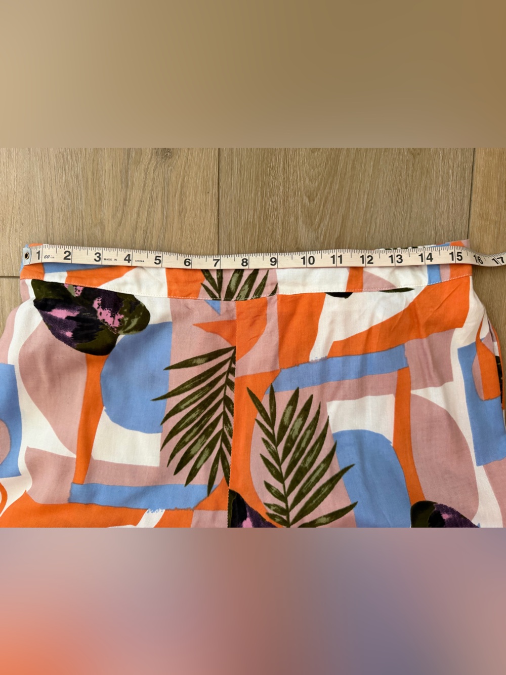 THREAD STORY Tropical Print Wide-Leg Pants with Side Slits NWT - Picture 3 of 9